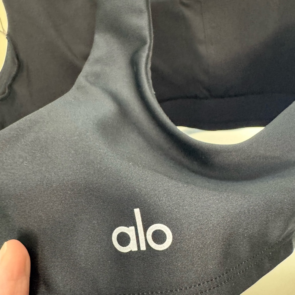 ALO Yoga Black Racerback Sports Bra - Picture 6 of 11